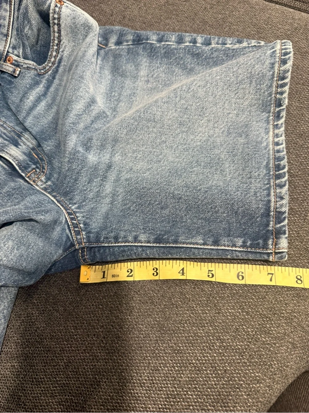 American Eagle Outfitters blue high-rise denim shorts - Picture 6 of 11